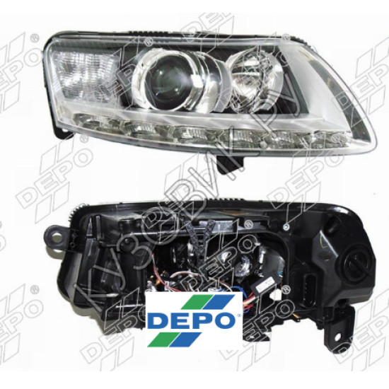Фара правая Audi A6 C6 рестайлинг (2008-2010) DEPO