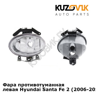 Фара противотуманная левая Hyundai Santa Fe 2 (2006-2011) KUZOVIK
