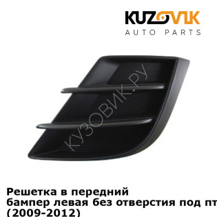 Решетка в передний бампер левая без отверстия под птф Mazda 3 BL (2009-2012) KUZOVIK