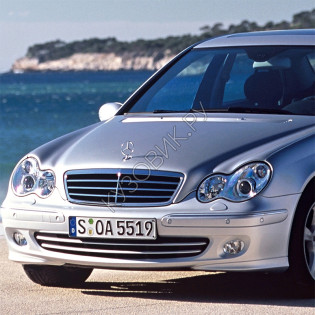 Передний бампер под омыватель в цвет кузова Mercedes C-Class W203 (2005-) рестайлинг