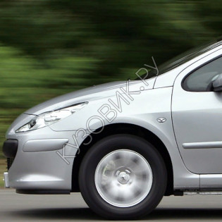 Крыло переднее левое пластик в цвет кузова Peugeot 307 (2005-2007) рестайлинг