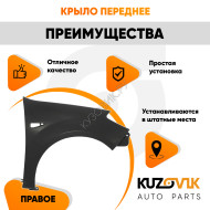 Крыло переднее правое Renault Sandero 1 (2008-2013) KUZOVIK