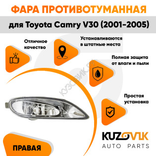 Фара противотуманная правая Toyota Camry V30 (2001-2005) KUZOVIK